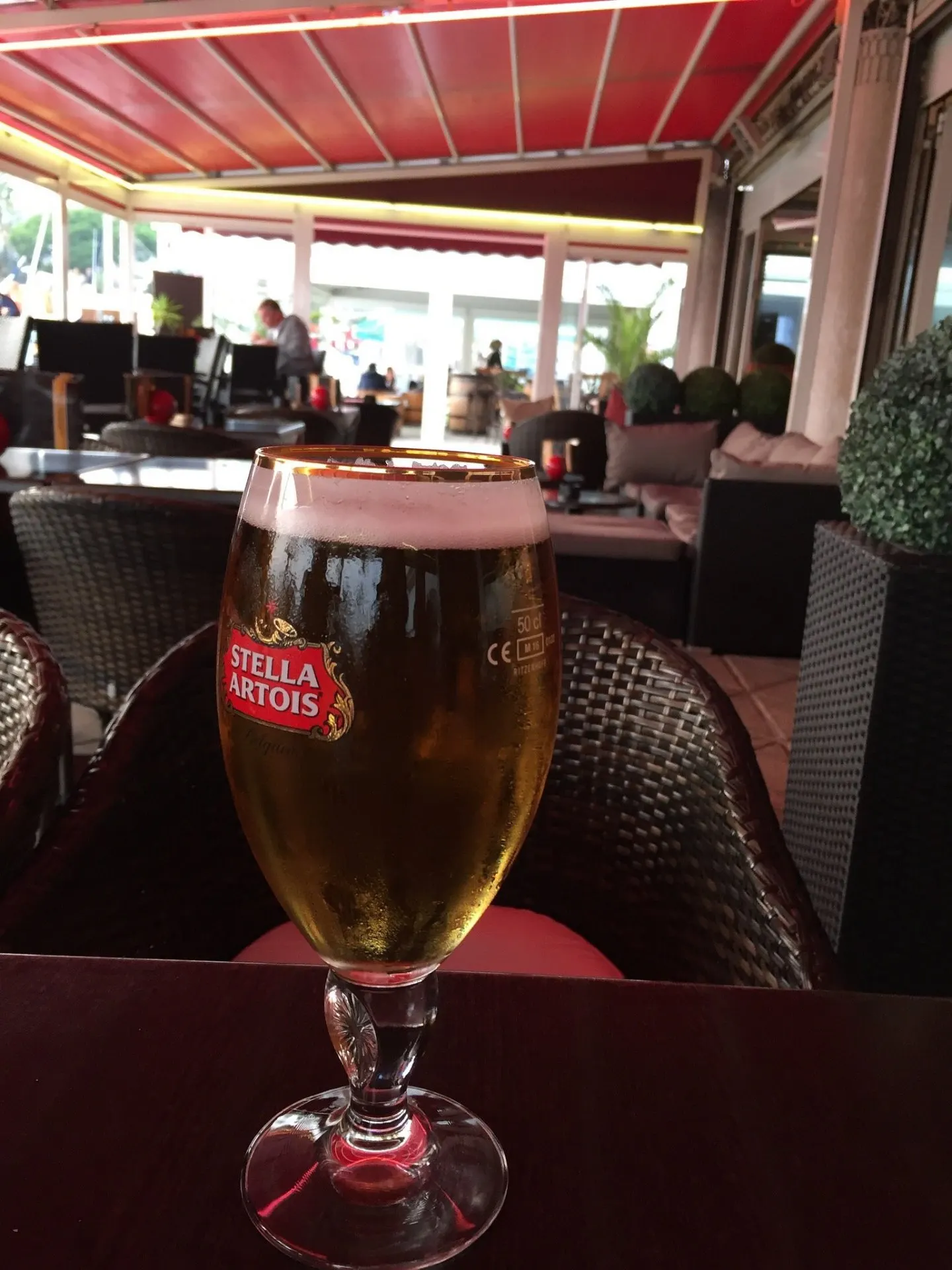 Bière en terrasse au Rio's Banana Café en fin de journée